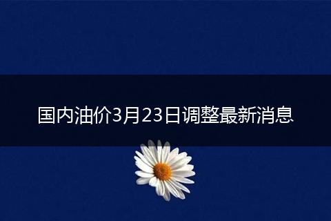 国内油价3月23日调整最新消息