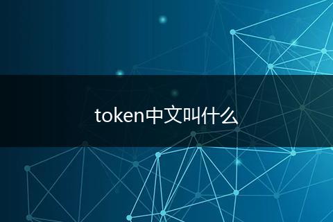 token中文叫什么