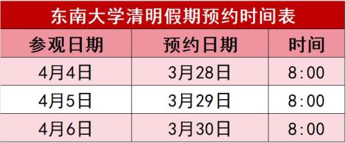 2026东南大学清明假期开放参观活动攻略(时间+开放校区+预约入口)