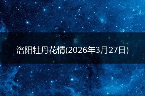 洛阳牡丹花情(2026年3月27日)