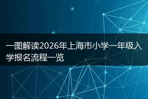 一图解读2026年上海市小学一年级入学报名流程一览