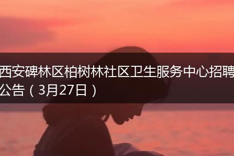 西安碑林区柏树林社区卫生服务中心招聘公告(3月27日)