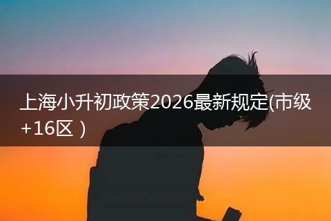 上海小升初政策2026最新规定(市级+16区）