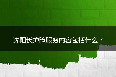 沈阳长护险服务内容包括什么？