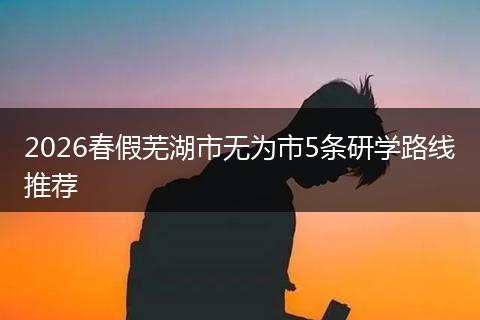 2026春假芜湖市无为市5条研学路线推荐