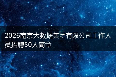 2026南京大数据集团有限公司工作人员招聘50人简章