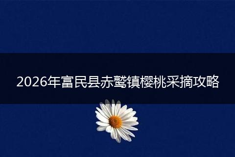 2026年富民县赤鹫镇樱桃采摘攻略