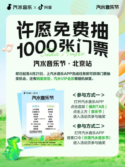 2026北京汽水音乐节门票多少钱？在哪买？