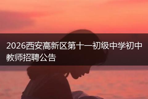 2026西安高新区第十一初级中学初中教师招聘公告