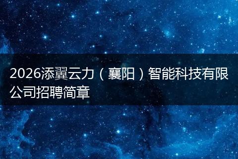 2026添翼云力（襄阳）智能科技有限公司招聘简章