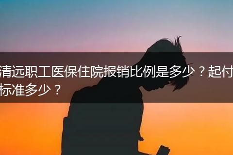 清远职工医保住院报销比例是多少？起付标准多少？
