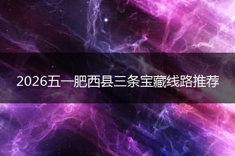 2026五一肥西县三条宝藏线路推荐