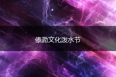 傣泐文化泼水节