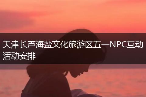天津长芦海盐文化旅游区五一NPC互动活动安排