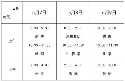 【本地资讯】2026上半年河北高中学业水平合格考时间表