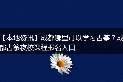【本地资讯】成都哪里可以学习古筝?成都古筝夜校课程报名入口
