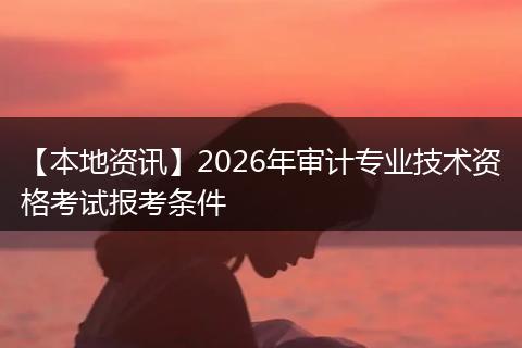 【本地资讯】2026年审计专业技术资格考试报考条件