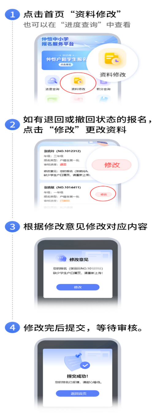 【本地资讯】2026年仲恺高新区报名系统被学校退回的报名信息怎么修改?